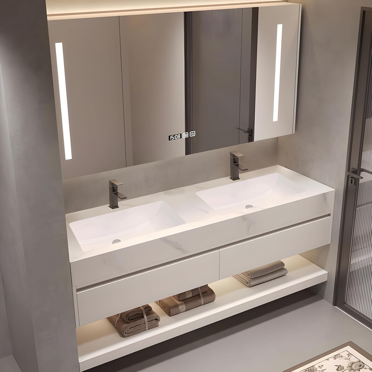 PONLTTEY double sink vanity review and rating during hands-on performance testing