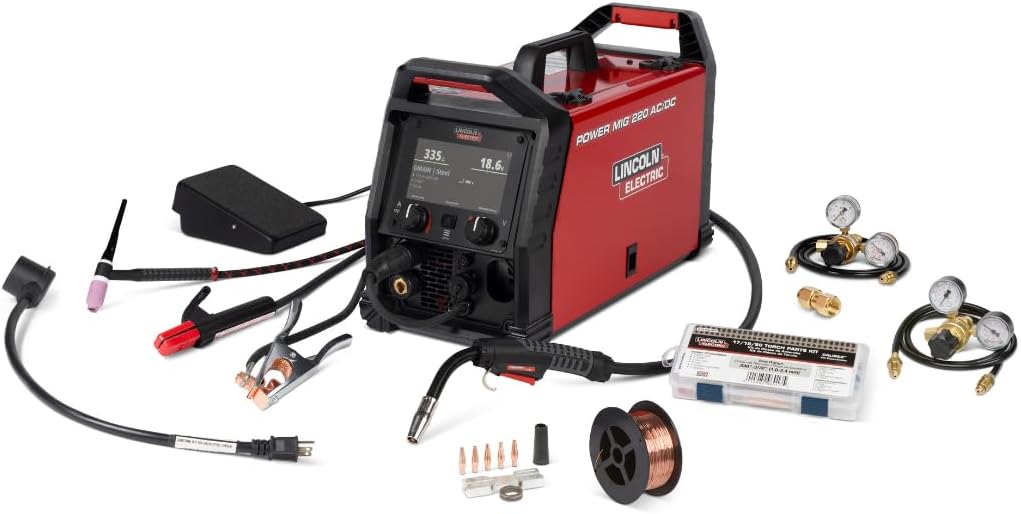 POWER MIG 220 AC/DC review,Lincoln Electric POWER MIG 220 review,POWER MIG 220 AC/DC review pros cons,POWER MIG 220 AC/DC honest review,POWER MIG 220 AC/DC review rating,POWER MIG 220 multi-process welder review unboxing — first impressions and package contents