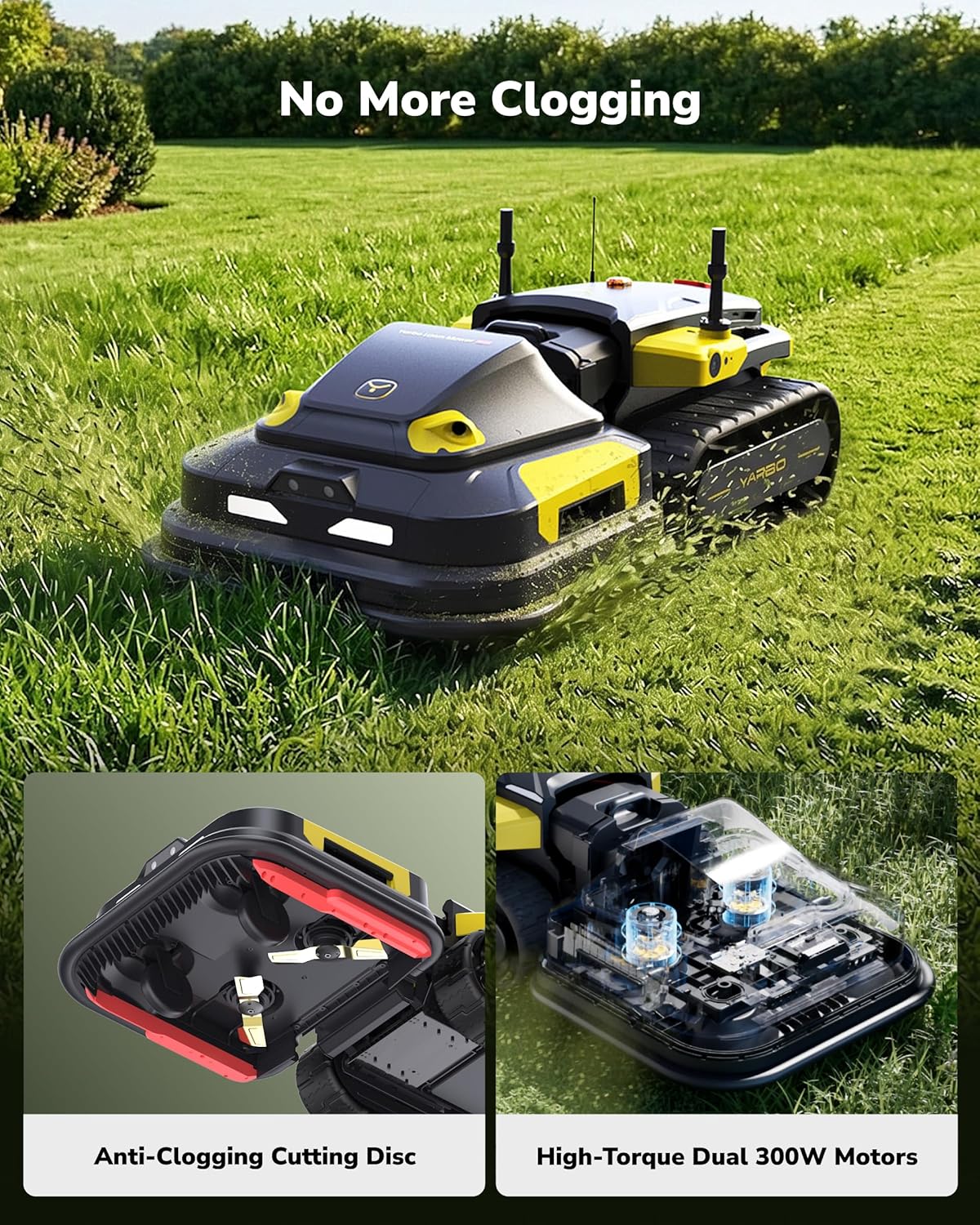 YARBO robot lawn mower review — setup process showing the Data Center Base and app interface