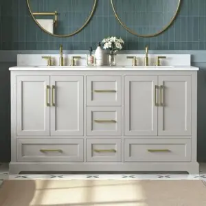 Image 1 of DELUXE LIVING 60 inch bathroom vanity review