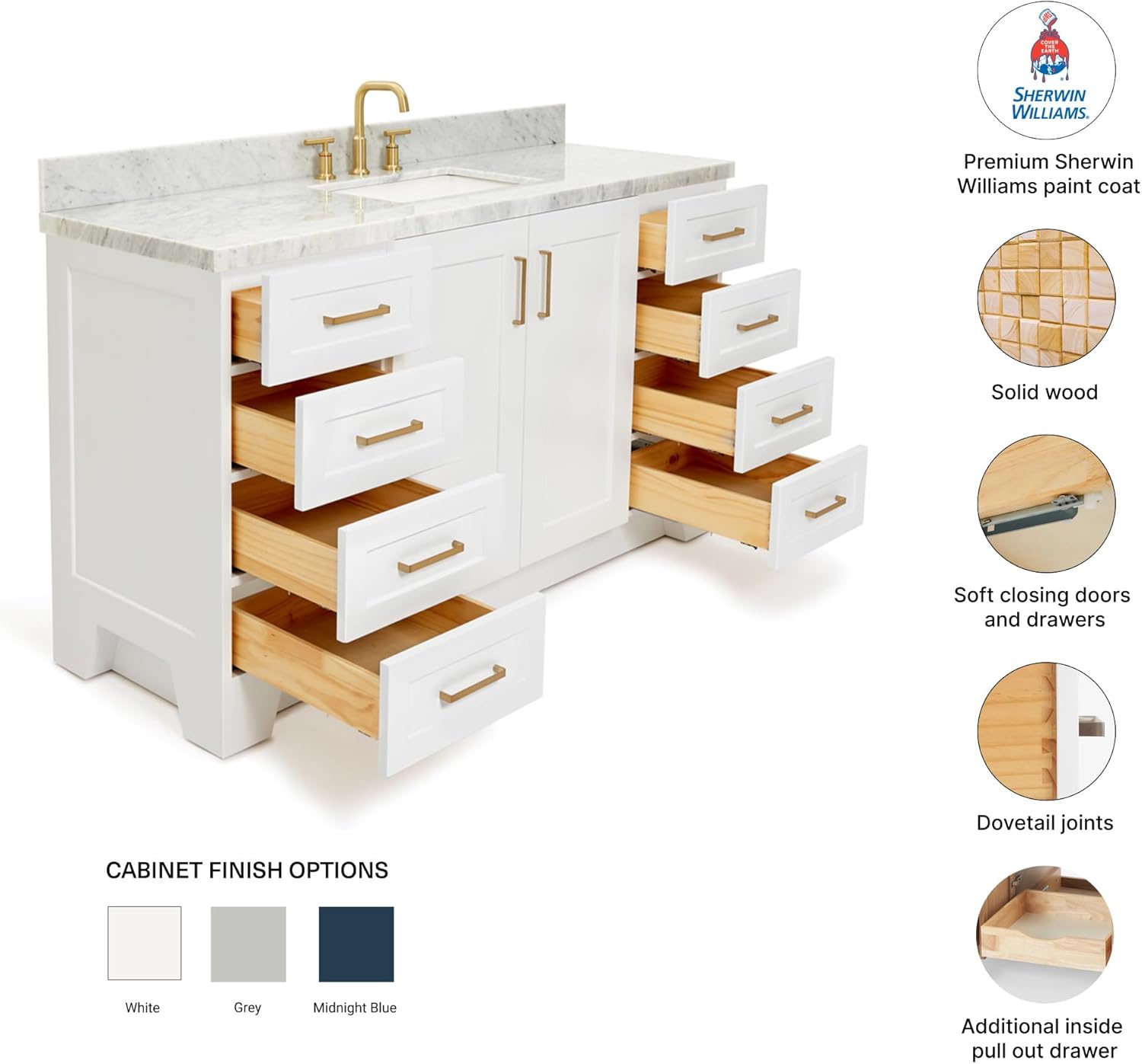 DKB Emilia 60 Inch Bathroom Vanity Review: Is It Worth It? 3 Setting up the DKB Emilia 60 inch bathroom vanity review for the first time