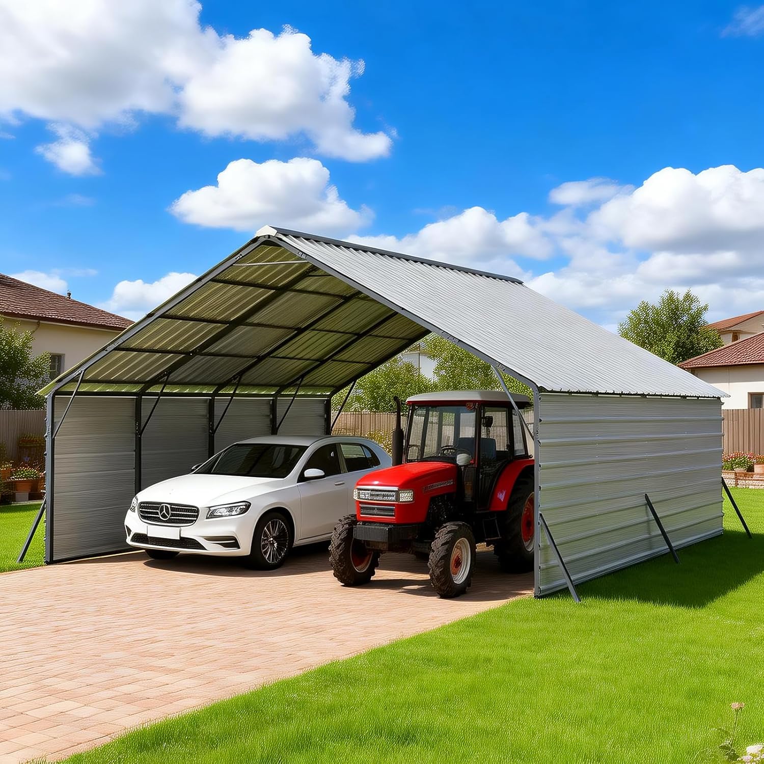 FLOUREE 20x20 Metal Carport Review: Worth Buying? 1 FLOUREE 20x20 metal carport review,20x20 metal carport review and rating,is FLOUREE carport worth buying,metal carport review pros cons,FLOUREE carport review honest opinion,FLOUREE 20x20 carport review verdict - detailed features and technical specifications