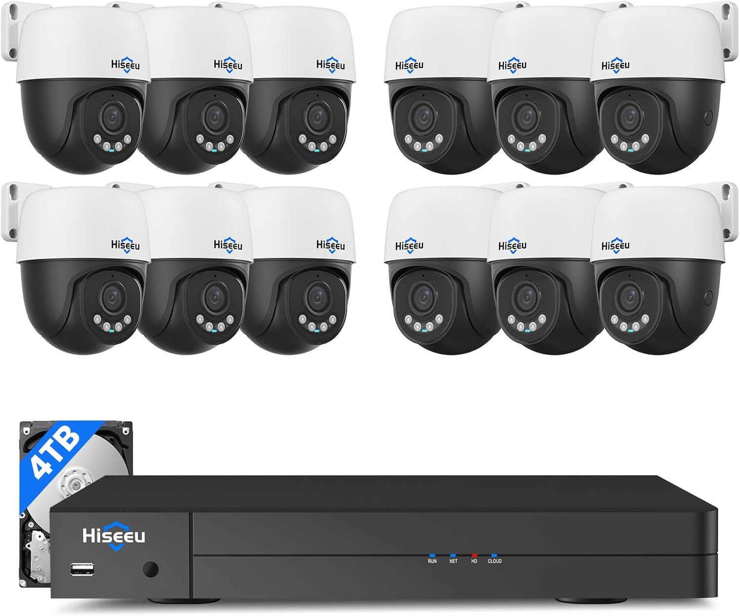 Hiseeu 5MP PoE PTZ Camera System Review: Honest Verdict 1 Hiseeu 5MP PoE PTZ camera system review unboxing showing all twelve cameras, NVR, cables, and accessories