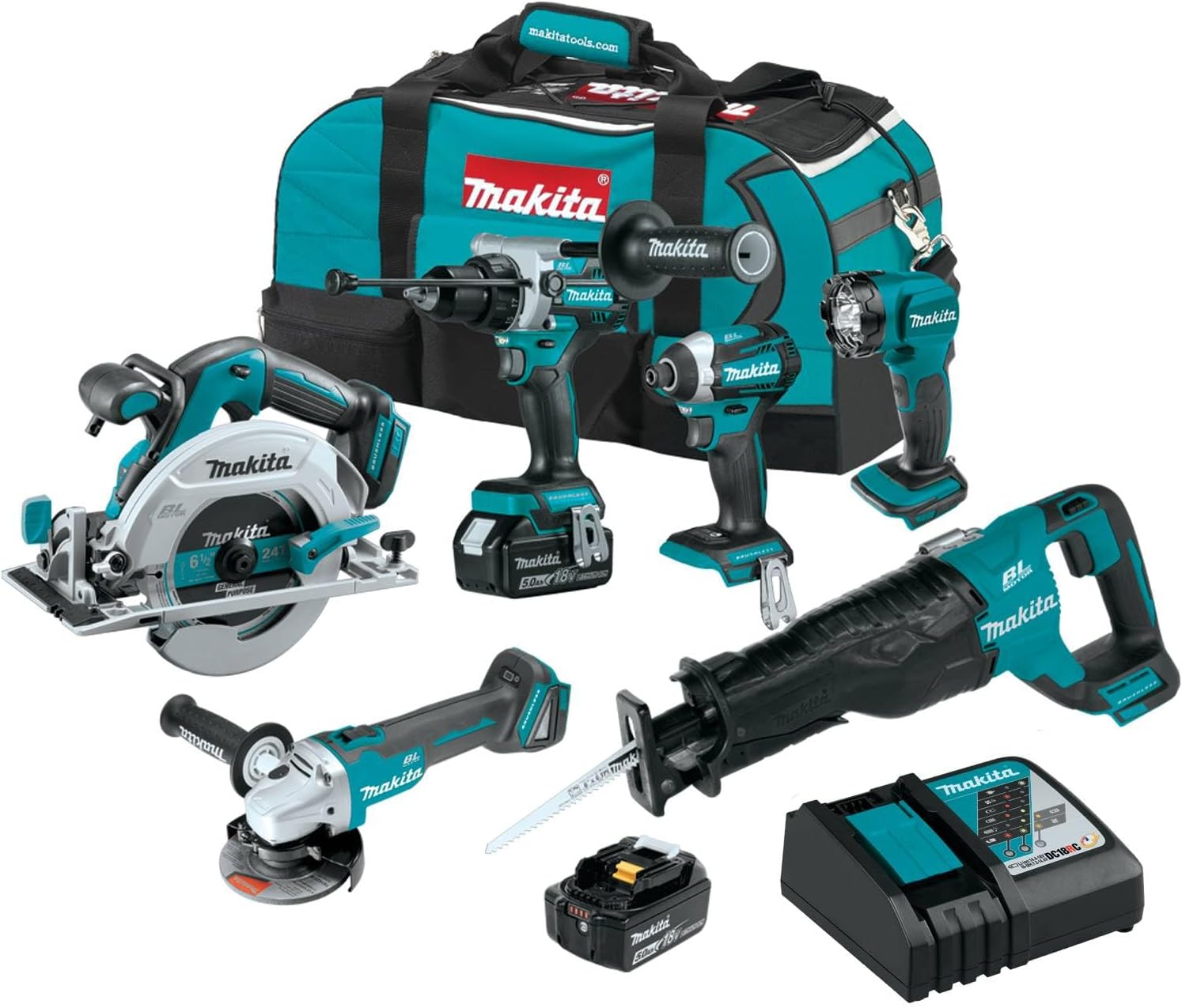 Makita XT616T Review: Unbiased Pros & Cons for Pros 1 Makita XT616T review full unboxing showing every item included