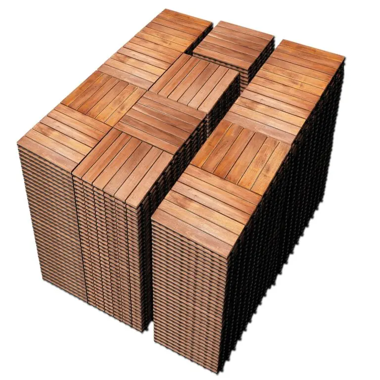 Image 1 of PrimeZone Acacia Wood deck tiles review