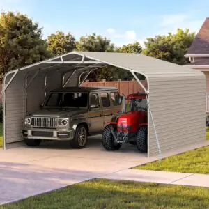 Image 1 of Quictent 20x20 metal carport review