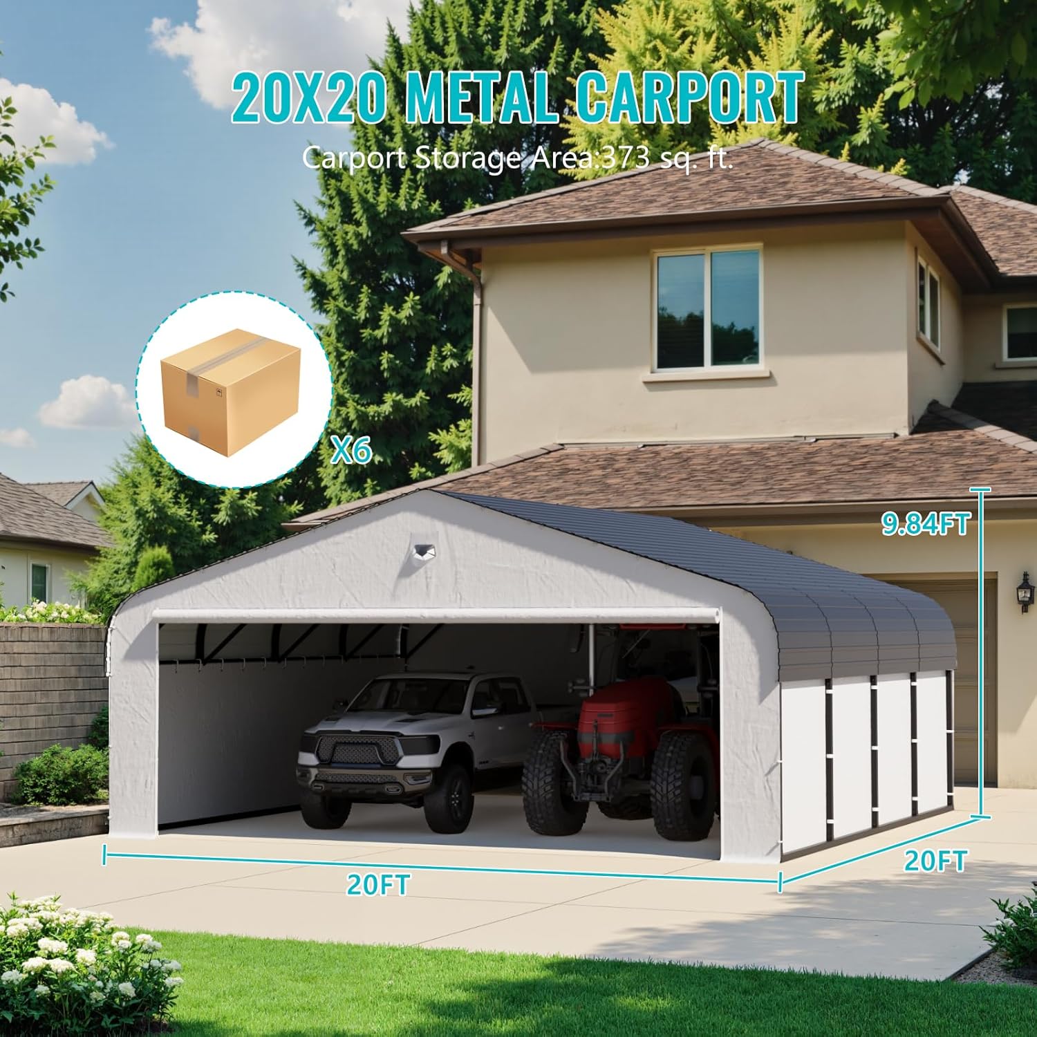 Sannwsg 20x20 Metal Carport Review: Honest Pros & Cons 2 Sannwsg 20x20 metal carport review,20x20 metal carport review and rating,is Sannwsg carport worth buying,Sannwsg 20x20 carport review pros cons,Sannwsg carport review honest opinion,Sannwsg 20x20 metal carport review verdict during hands-on performance testing