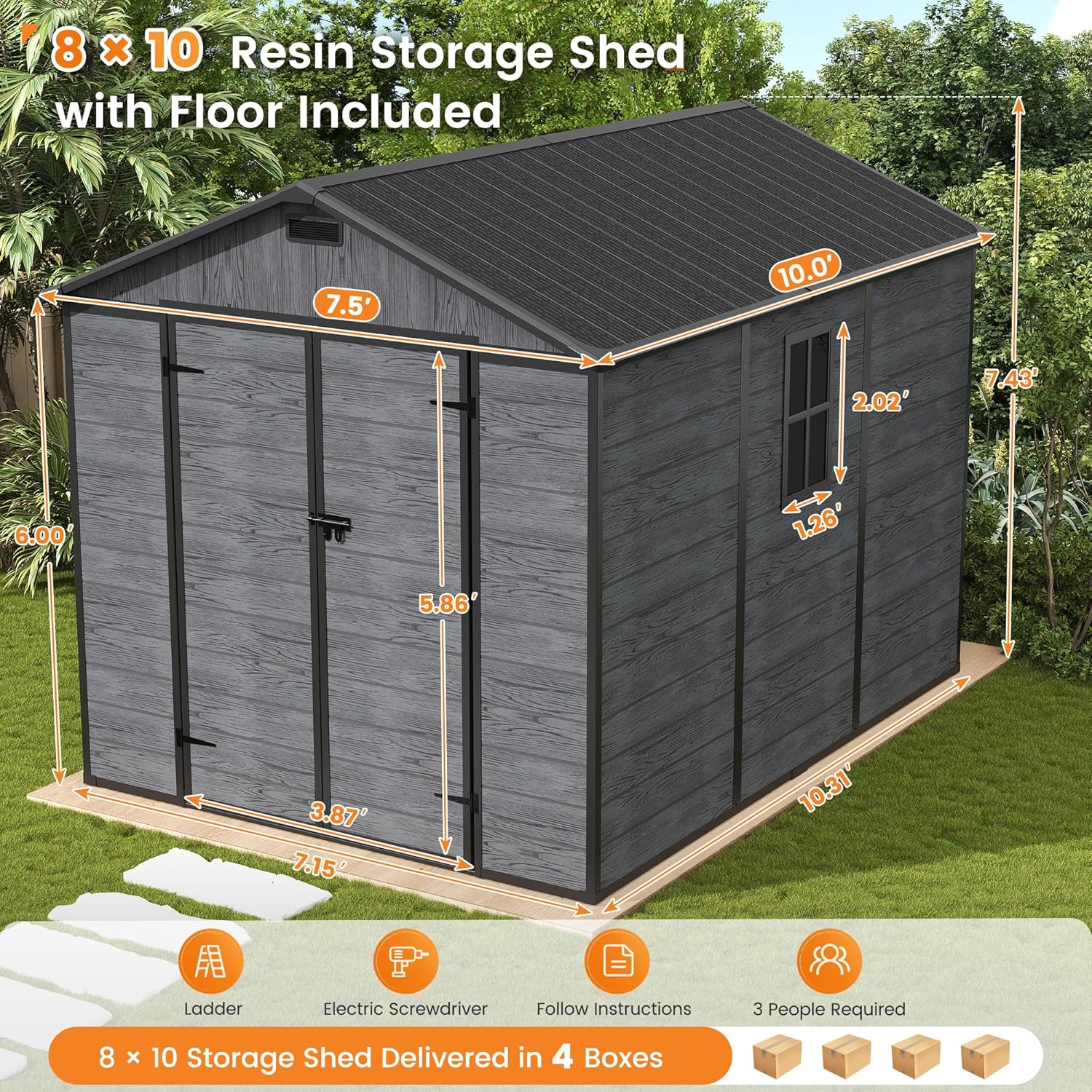 UDPATIO Outdoor Resin Storage Shed Review: Pros & Cons 2 UDPATIO outdoor resin storage shed review testing methodology — evaluation criteria and conditions