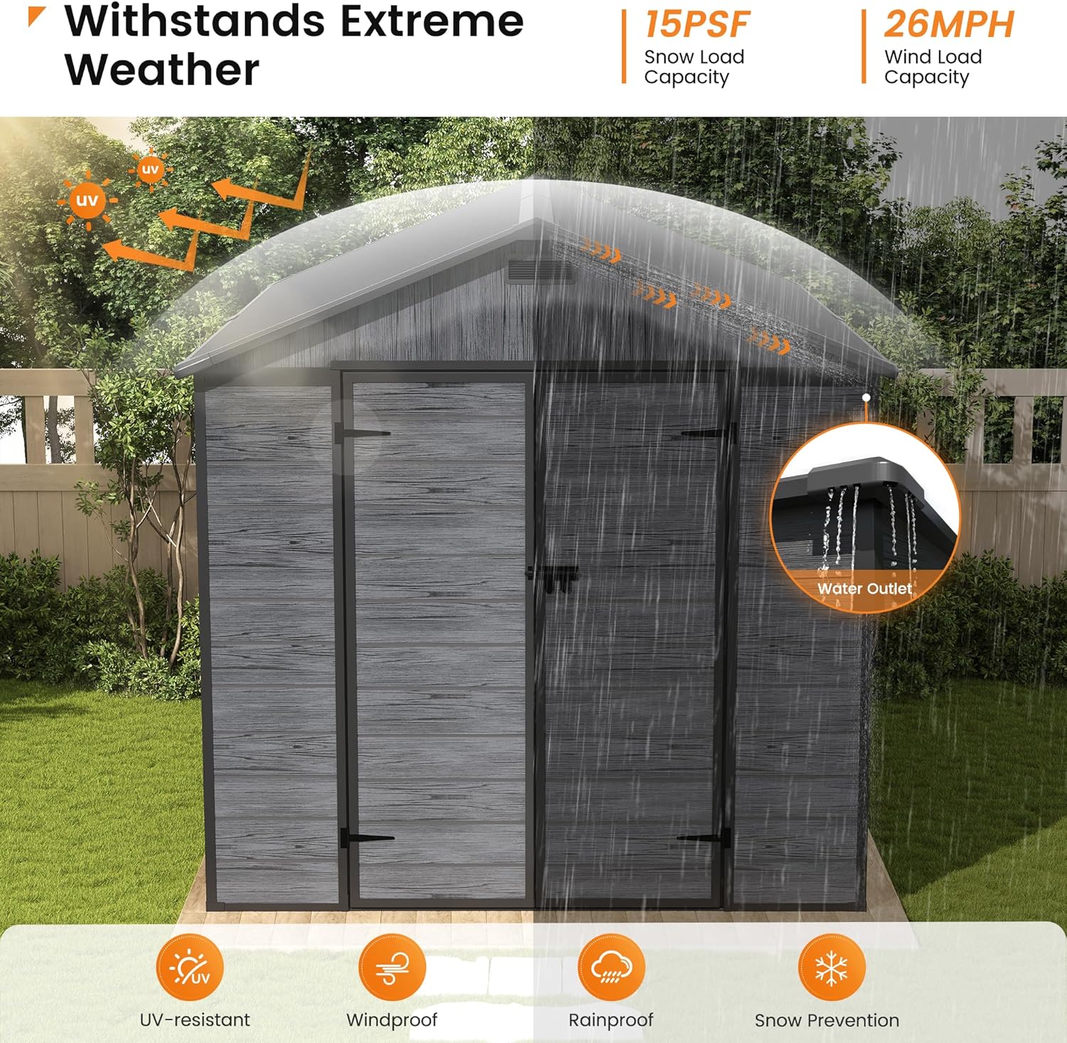 UDPATIO Outdoor Resin Storage Shed Review: Pros & Cons 3 UDPATIO outdoor resin storage shed review performance results — claims verified against real-world testing