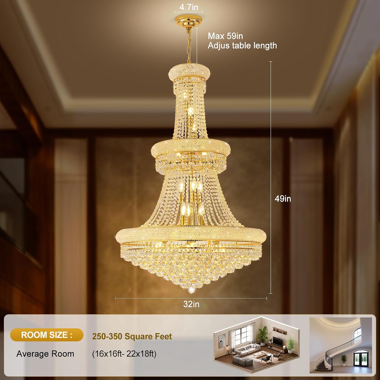 With Light Forward chandelier review,27-lights high ceiling chandelier review,modern gold crystal chandelier review pros cons,large foyer chandelier review verdict,With Light Forward chandelier review honest opinion,gold crystal chandelier review worth buying key features examined up close