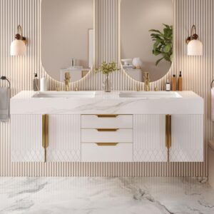 Image 1 of homary 60 inch floating vanity review