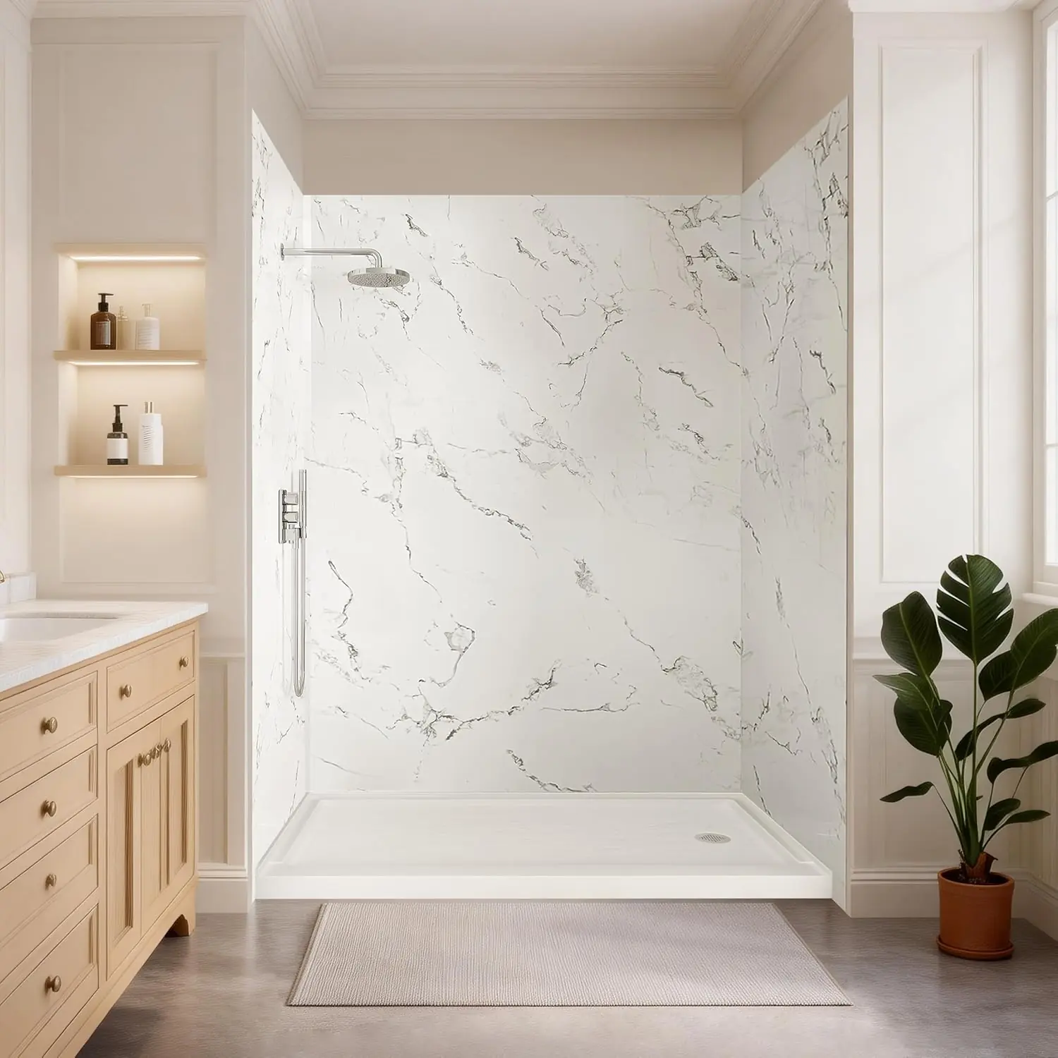 iBath shower surround review,iBath shower surround pros cons,acrylic shower wall kit review,Volakas white shower surround review,iBath 3-piece shower wall review and rating,iBath acrylic shower review honest opinion during hands-on performance testing