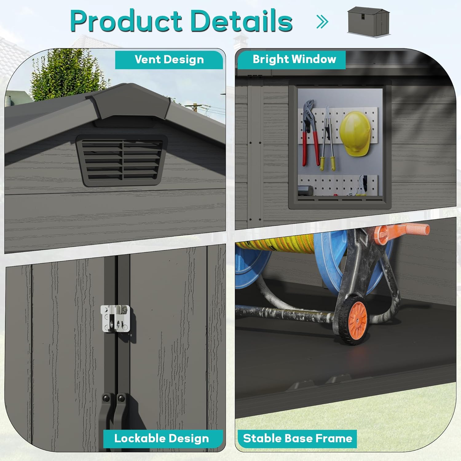Greesum 6x10FT Storage Shed Review: Honest Pros & Cons 3 Setting up the Greesum 6x10FT storage shed review,Greesum 6x10FT storage shed review and rating,is Greesum storage shed worth buying,Greesum 6x10 storage shed review pros cons,Greesum outdoor storage shed honest review,Greesum 6x10 resin shed review verdict for the first time