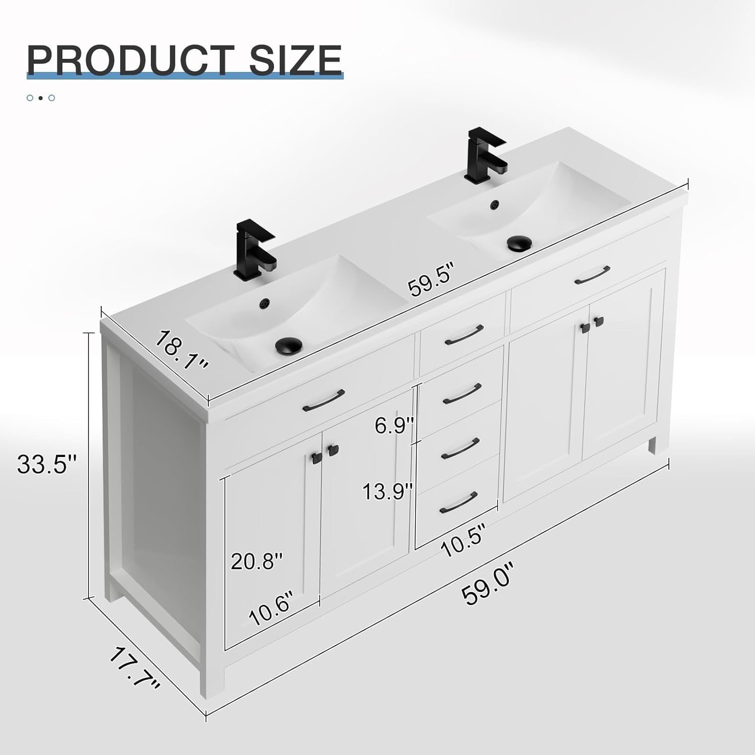 LUCKWIND 60 inch bathroom vanity review unboxing and complete package contents