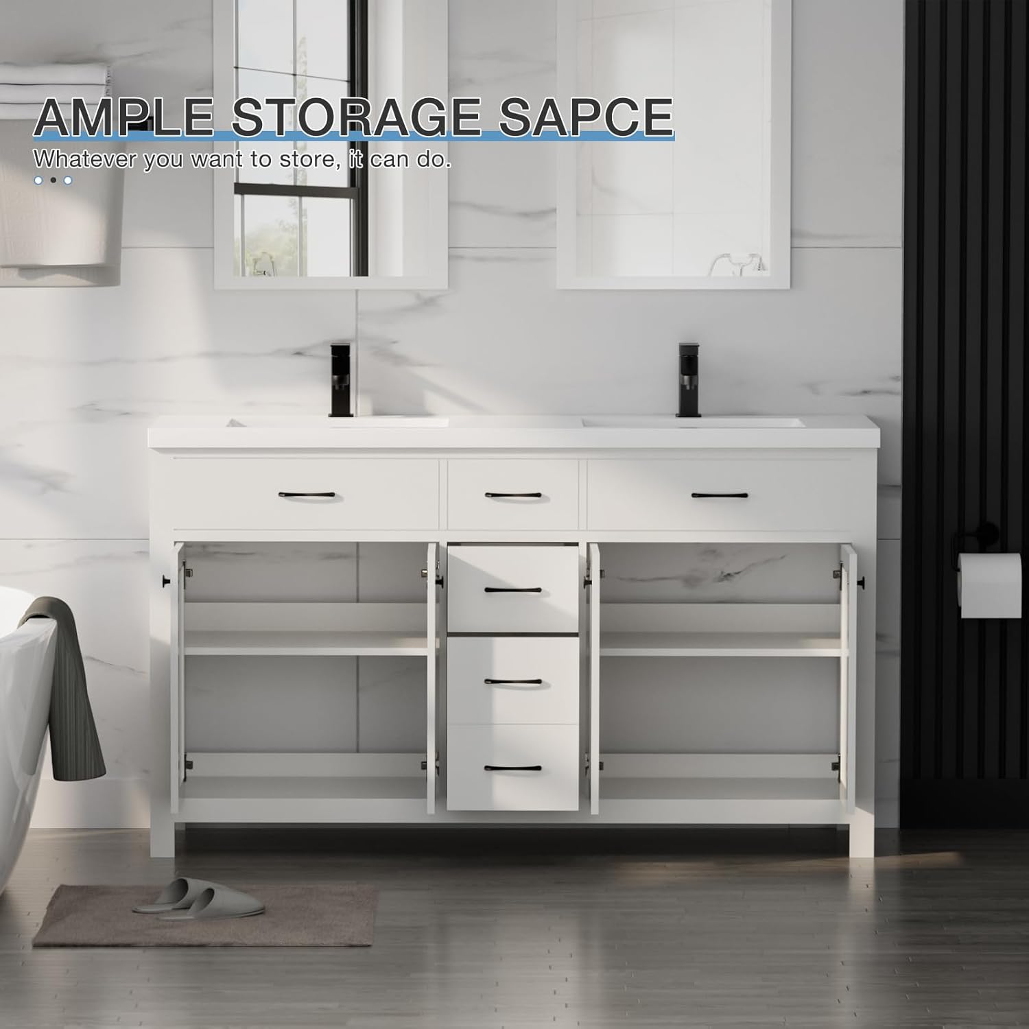 Step-by-step guide for LUCKWIND 60 inch bathroom vanity review complete tutorial