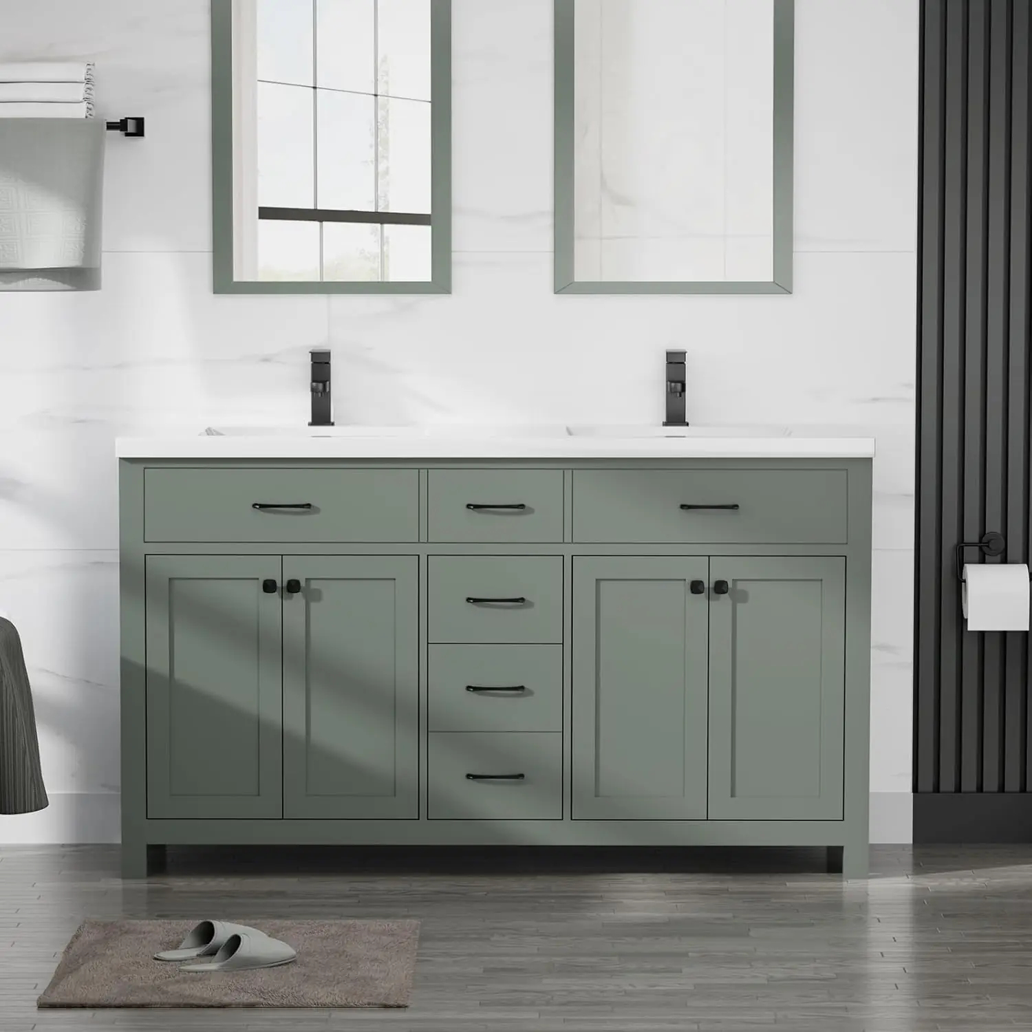 LUCKWIND modern bathroom vanity review,LUCKWIND vanity review and rating,LUCKWIND bathroom vanity review pros cons,LUCKWIND 60 inch vanity review honest opinion,LUCKWIND double sink vanity review verdict — full box contents and build quality