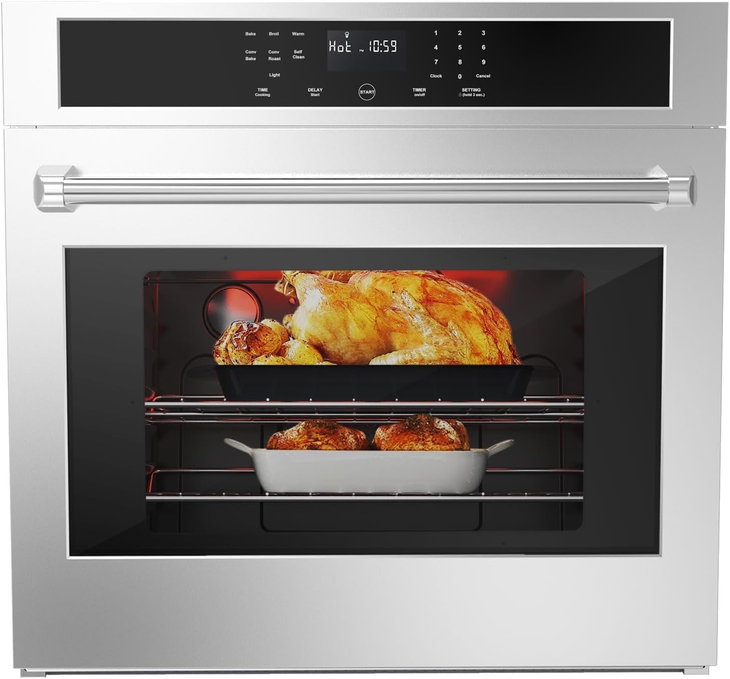 MERXENG 30 inch electric single wall oven review — full package contents