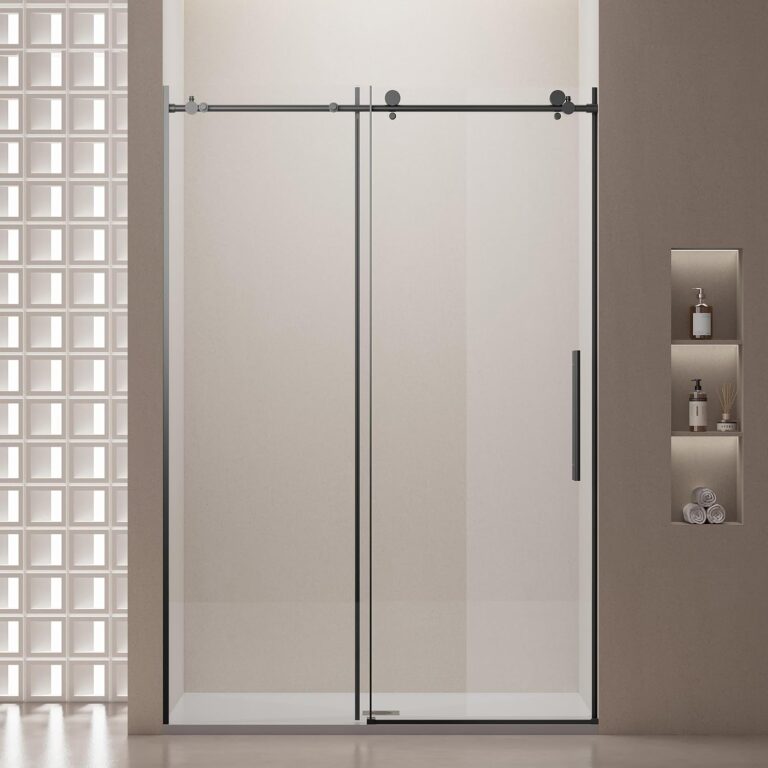 Image 1 of MonBlari frameless sliding shower door review