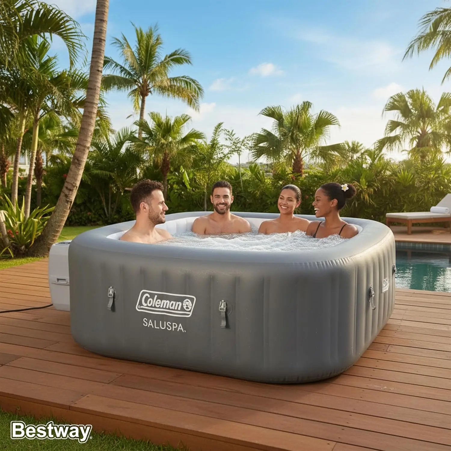 Coleman SaluSpa Hawaii review,Coleman SaluSpa Hawaii review and rating,is Coleman SaluSpa Hawaii worth buying,Coleman SaluSpa Hawaii review pros cons,Coleman SaluSpa Hawaii honest review,Coleman SaluSpa hot tub review verdict during hands-on performance testing