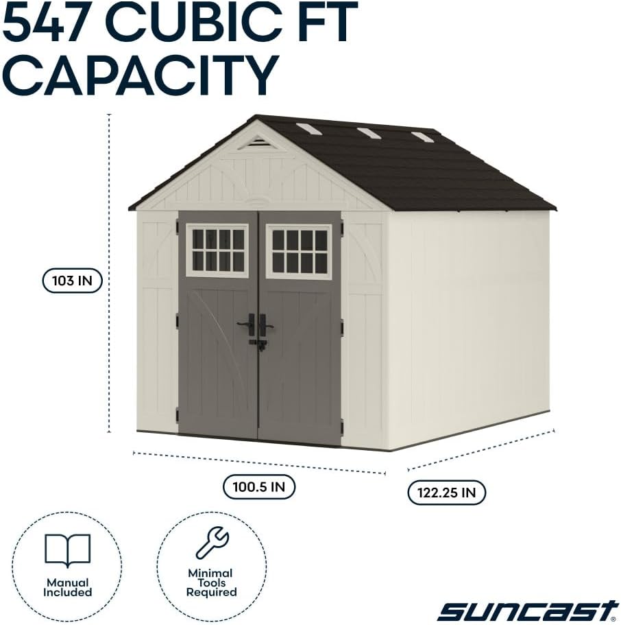 Suncast Tremont 8x10 Shed Review: Honest Pros & Cons 4 Suncast Tremont 8x10 shed review,Suncast Tremont shed review and rating,is Suncast Tremont shed worth buying review,Suncast 8x10 shed review pros cons,Suncast Tremont shed review honest opinion,Suncast outdoor storage shed review verdict real-world details not found in the official specs