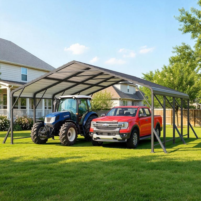 Image 1 of Wisteria Lane Metal Carport Review